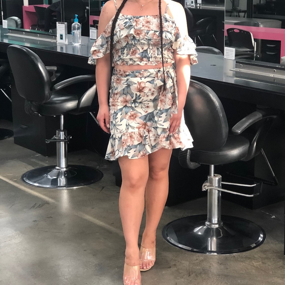 Flirty floral two piece